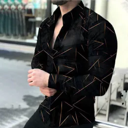 hemd spring Men's Casual Shirts summer men polka dot shirt long sleeve party tops camisa printed Bluse pattern clothing