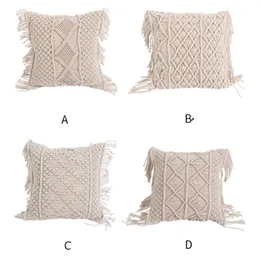 Hand woven rope pillow cushion Empty pillow cover Case Pillowcase without Inside core RRC813