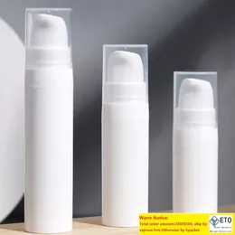 300 pz 5 ml 10 ml Bianco Airless Lozione Pompa Bottiglia Mini Campione e Bottiglia di Prova Contenitore Airless Imballaggio Cosmetico