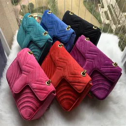 حقائب اليد المصممة حقائب النساء مصممي المصممين الصغيرة فيلور محافظ Feminina Velvet Girl Fashion Bag Autumn and Winter196s