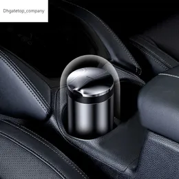 Ny BASEUS CAR ASHTRAY PORTABLE LED Light Cigarettrök Askhållare för bilflamskyddsmedel Högkvalitativ askfackbiltillbehör