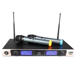 U8630 Karaoke UHF Wireless Microphone System Microfono Inalambrico Professional Dual Channel Cordless Mottagare 2 X Handheld Mic Vocal M242T