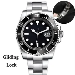 Gliding Lock Top Mens Watch Ceramic Bezel 40mm Sapphire Automatic Mechanical 2813 movement stainless steel Luminous Waterproof Wat275S