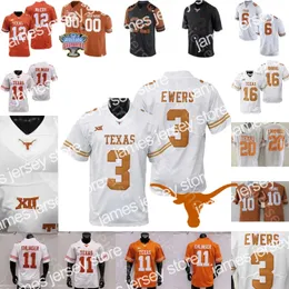 Koszulki piłkarskie Texas Longhorns Koszulka piłkarska NCAA College Quinn Ewers Vince Young Bijan Robinson Arch Manning Sanders Sorrell Jamison Overshown Brooks Jo