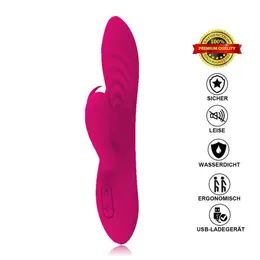 Sk￶nhetsartiklar Rabbitearvibrator Frekvensomvandling Magnetisk laddning Silikon Vibro-MasseursMasturbadores Paravibromasseur Rechargable Femme