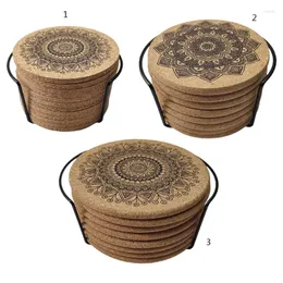 Tischsets, Mandala-Blumenmuster, Getränkeuntersetzer, Heimmode, wärmeisolierte Esszimmer-Kaffeetassen-Pads