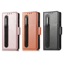 Fashion Designer Wallets Phone Cases for samsung zfold4 z fold 3 Embossed Leather PU PC Card and Pen Holder Pocket Luxury Anti-seismic antidrop Cellphone Cover