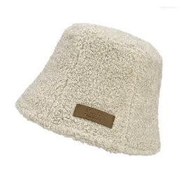 Берец ведро шляпы женщин зима теплые сплошные хранения
