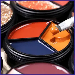 Gel de unha 3 cores Solid Colorful Pinto Polish During During Color Clear Glitter Lantejante para Manicure Art 24