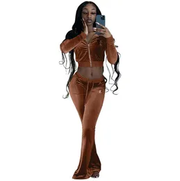 20 f￤rger Kvinnor Sp￥rar Tv￥ delar upps￤ttningar 2023 Slim Casual Tops och Skinny Pants Set Female Sweatsuit Printed 2 Piece Tracksuit