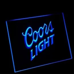 Coors Light Bierbar 3D-Schilder Culb Pub LED-Neonlichtschild Heimdekoration Crafts266G
