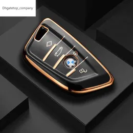 Mode TPU -bil Remote Key Case Cover Shell FOB för BMW X1 X3 X5 X6 X7 1 3 5 6 7 Series G20 G30 G11 F15 F16 G01 G02 F48 KEYLESS