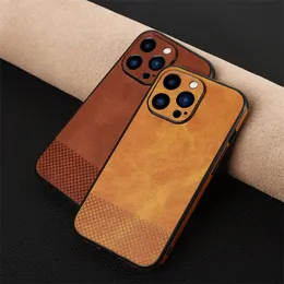 Piękne luksusowe designerskie etui na telefony dla iPhone 14 13 13Pro 13ProMax 12 11 Pro X XS XR Max moda premium skórzana tekstura szczupłe kobiety mężczyźni okładka