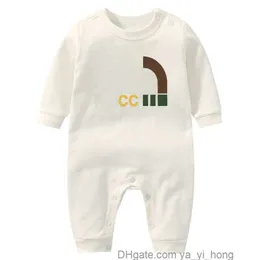 Baby Pure Cotton Rompers Boys Girls Designer Print Summer Luxury с короткими рукавами и длинным рукавом для новорожденных новорожденных Romper G0011 Yayihong