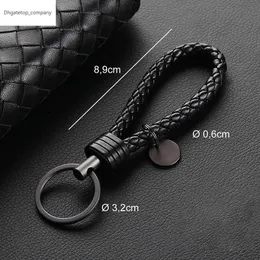 1pcs Vintage Retro Leather Rope Weave Braided Strap Keychain Keyring Car Key Chain Ring Key Fob Sling Jewelry Gift