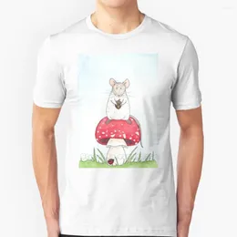 Męskie koszulki małe evie krótko-rękawowe koszulka harajuku hip-hop tee tops szczur Fancy Pet Toadstool grzyb jesień jesień