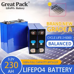 8st 3.2V 230AH 100% full kapacitet helt ny klass A LIFEPO4 Battericellinladdningsbar djup cykel litiumjonfosfat för RV