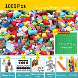 1000 450 pezzi kit di costruzione di modelli blocchi classici compatibili mattoni fai da te giocattoli educativi sfusi per bambini regalo per bambini216I