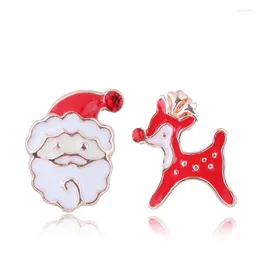 Stud Earrings Fashion Cute Santa Claus Snowman Lovely Tree Bell Christmas Gifts Jewelry Accessories For Women Girl