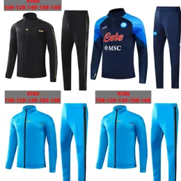 22 23 Napoli TrackSuit kit maglie da calcio Hommes tuta da allenamento indossare SSC AE7 Formazione tuta Chandal survêtement piede maillot de giacche da calcio