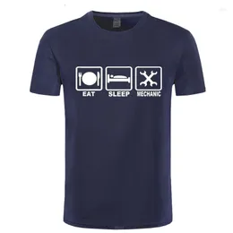 Koszule męskie jeść sen mechaniki Sleep Men-shirts Męs