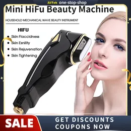 Mini portatile HiFu Ultrasonic Face Lift Beauty Machine Dispositivo anti-invecchiamento per la rimozione delle rughe Dispositivo per la rimozione delle rughe Uso domestico Ultrasound Care SPA Salon Beauty Equipment