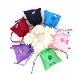 Jewelry Pouches 2Pcs 6Colour 10 15cm Double-Layer Tint Pcoket Adequate Qualite Fashion Candy Coin Gift Jute Can Custom