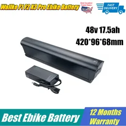 Wallke Battery Li-ion Batteries Pack South Pacific IV Pro 48v 17.5Ah Batthia for F1 F2およびX3 Pro Step介して電気自転車