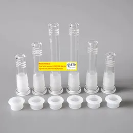 Sex skärglasdownstem för mjukt glas bong downstem i en 14 mm skål för valglas ner stam diffuserreducer