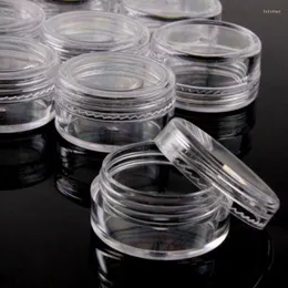 Storage Boxes 10/20/30PCS 5ML Transparent Plastic Jewelry Bead Box Small Round Container Jar Finishing