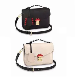 Vendidos Bolsos de cuero real Bolsos de hombro Bolso de concha clásico Estampado Famoso logo pochette Bolsos de mujer Bolsos cruzados Bolso de mano 339y