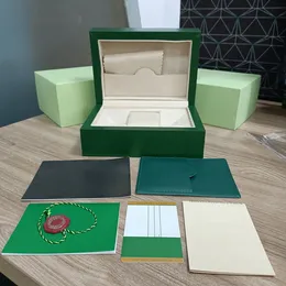 L Top Luxury Watch Green Boxes Papers Hights Watches Boxes Leather Card for Original Box