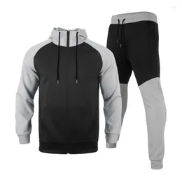 Men's Tracksuits 2023 Autumn Mens Casual Cardigan Define 2 peças Men Men Spring Capuz de corrida Fitness Sportswear Set Clothing