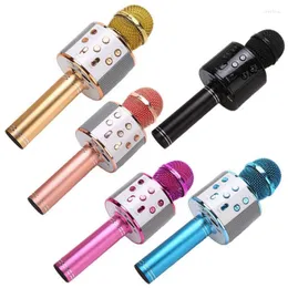 Microfones WS858 Portable Karaoke Microphone Bluetooth-kompatibel handhållen professionell högtalarhem KTV för musikspelare Mic