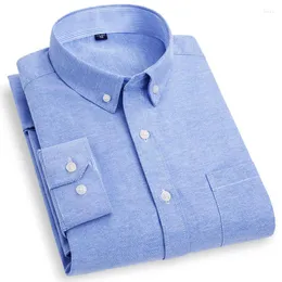 Camicie casual da uomo Camicia Oxford da uomo Collo abbottonato Manica lunga Lavoro Tinta unita Alta qualità Morbido Vestibilità regolare Spessa per il tempo libero