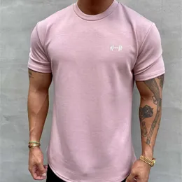 قميص الرجال T Shirt Men Summer Gym Clothing Bodybuilding Litness Loose Nature Lifestyle Wear T-Shirt Streetwear Hip-Hip Tshirt T230103