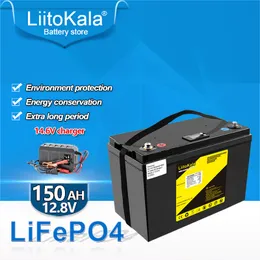 12V LIFEPO4 Batteri 50AH 60AH 100AH ​​120AH 150AH 180AH 12.8V Lion Power Batterier 3000 cykler för RV-campare Golfvagn Off-road off-grid Solar Wind med 14,6V laddare