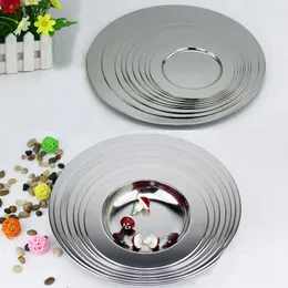 Plates Broadside Multipurpose Soup Dish Stainless Steel Dinnerware Dinner Plate Flat Tableware Vegetables Fruit