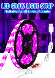 USB Phyto Lamp Spettro completo Crescita delle piante Luce Led Grow Strip Light Serra Phytolamp per piante Sistema di coltivazione idroponica