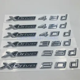 Biltrimstyling klistermärke för BMW X1 X3 X4 X5 Series XDrive 20D 25D 30D 35D 40D 45D 48D Emblem Badges Logo Letters221y
