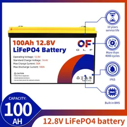 12V 100Ah 200Ah LifePO4 Build Battery Build in BMS ricaricabile 4000 cicli per camper golf cart fuoristrada fuoristrada vento solare fuori griglia