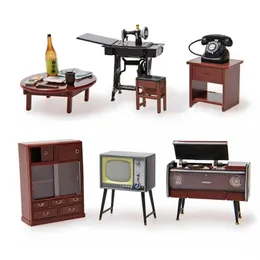 ODORIA 6PCS 124 Japanse vintage meubels poppenhuis miniatuur accessoires koelkast magneet set decor speelgoed cadeau y200428271b