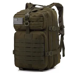 50L Capacidade de grande capacidade Homem do exército Mochilas Táticas Bolsas de Assault Militares Pacote Molle 3p para trekking Bag256o