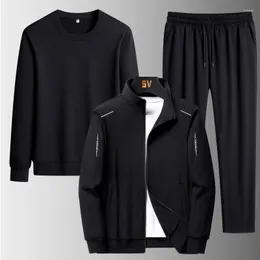 TRABALHOS MENINOS 2023 Running sets masculinos Roupas de traje de hip hop 3 peças Zipper de streetwear Jacets Sorthirt Suits