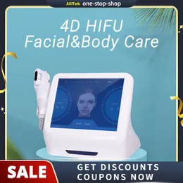 Portable 4D HIFU Lifting facciale Apparecchiatura di bellezza Anti invecchiamento Rimozione delle rughe Face Sculptor Dispositivo antirughe per il rafforzamento della pelle