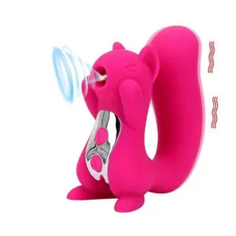 Schönheitspunkte niedlich Eichhörnchen-förmiger Vibrator sexy Spielzeug für Erwachsene Klitoris Stimulator Nippel Sauger Vibration Vagina Massage Dildo Erotik