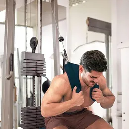 액세서리 피트니스 복부 크런치 스트랩 뒤로 근육 운동 당기기 체육관 홈 케이블 기계 운동을위한 하네스 어깨 벨트 ATTAC2985