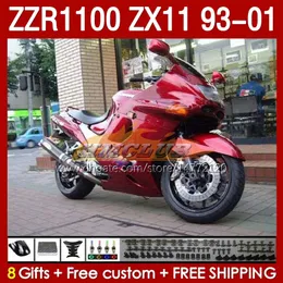 Kawasaki Ninja ZX-11 R ZZR1100 ZX-11R ZZR 1100 CC ZX11 için Body Kiti ZX 11 R 11R 165No.30 ZX11R 93 94 95 96 01 ZZR-1100 1998 1999 1999 2000 2001 2001 OEM Tam Bitirme