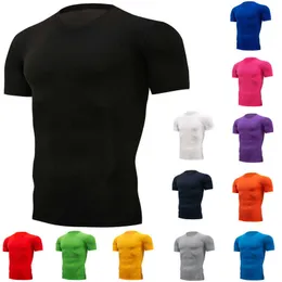 Men's T-Shirts Quick Dry Running Men's Compression T-shirt Breathable Football Suit Fitness Tight Sportswear Riding Short Sleeve Shirt Workout T230103