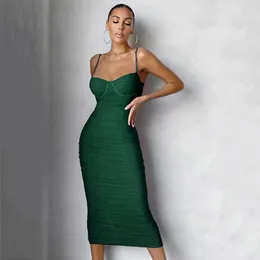 Vestidos casuais vestido de suspensório de suspensório de verão feminino com nervuras de malha feminino